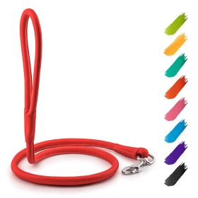 Rolled Leather Dog Leash 4Ft x 0.3 in for Small Medium Dogs Heavy Duty Leather Puppy Leash for Outdoor Walking Running Training Strong Dog Leashe Rolled Leather Dog Leash 4Ft x 0.3 in for Small Medium Dogs Heavy Duty Leather Puppy Leash for Outdoor Walking Running Training Strong Dog Leashe