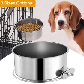 Stainless Steel Dog Bowl Pets Hanging Food Bowl Detachable Pet Cage Food Water Bowl with Clamp Holder Stainless Steel Dog Bowl Pets Hanging Food Bowl Detachable Pet Cage Food Water Bowl with Clamp Holder